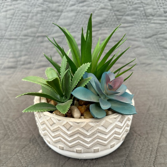 Artificial faux plant succulents with ceramic pot - Picture 6 of 8